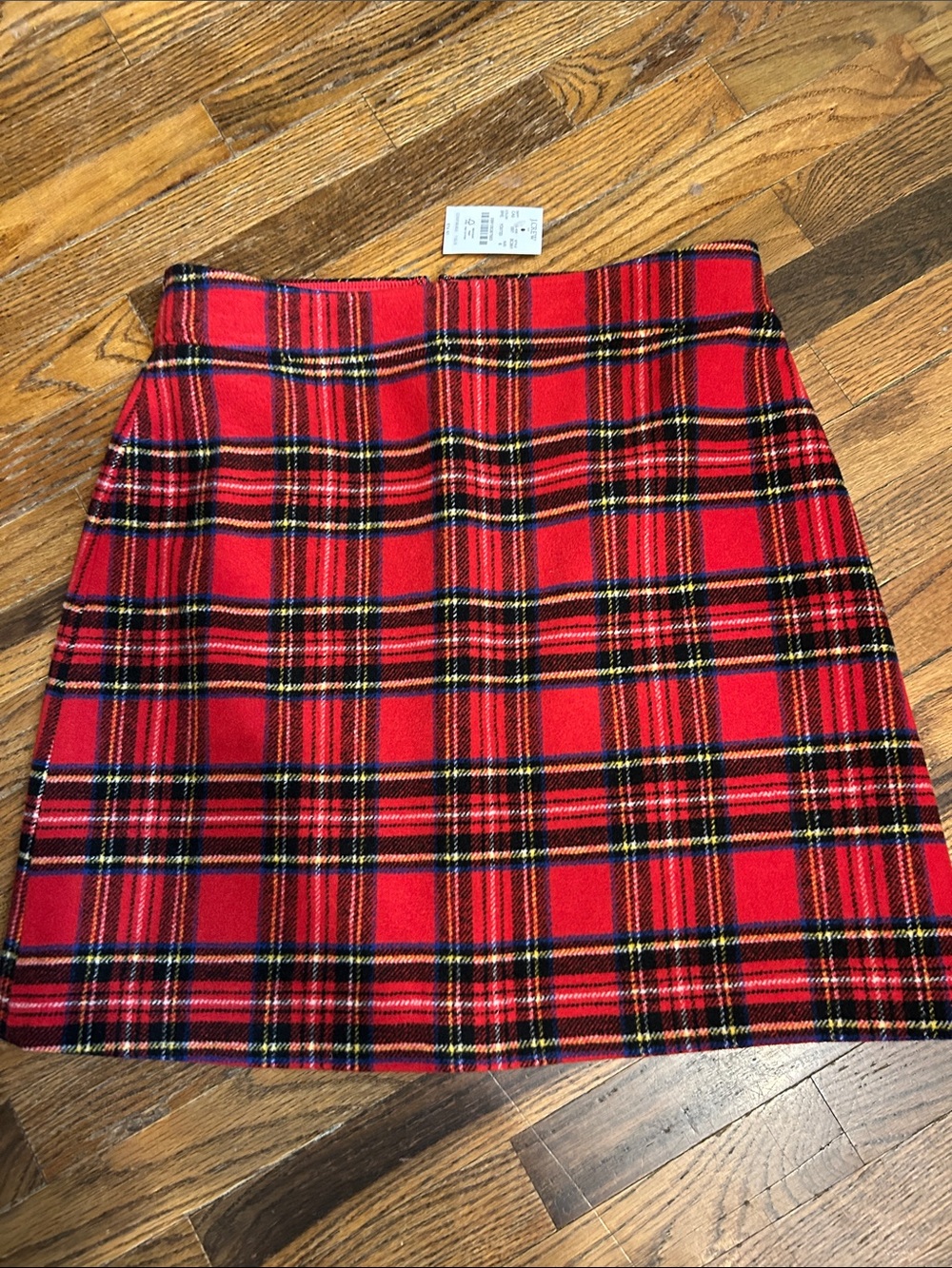J.Crew Red Plaid A-Line Skirt
